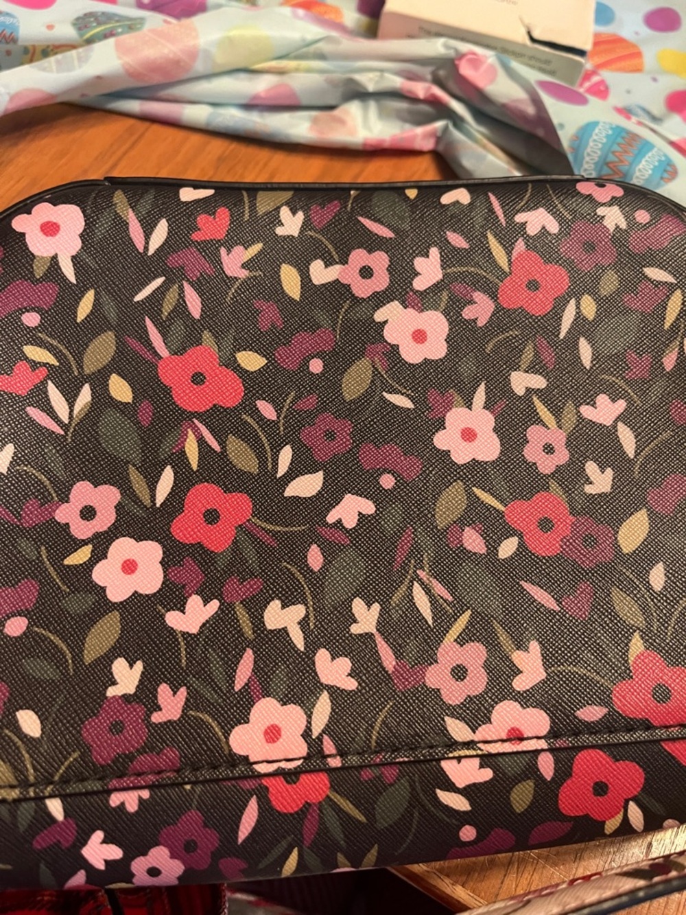 kate spade Floral Crossbody Bag in Black, Pink & Red - Picture 3 of 10